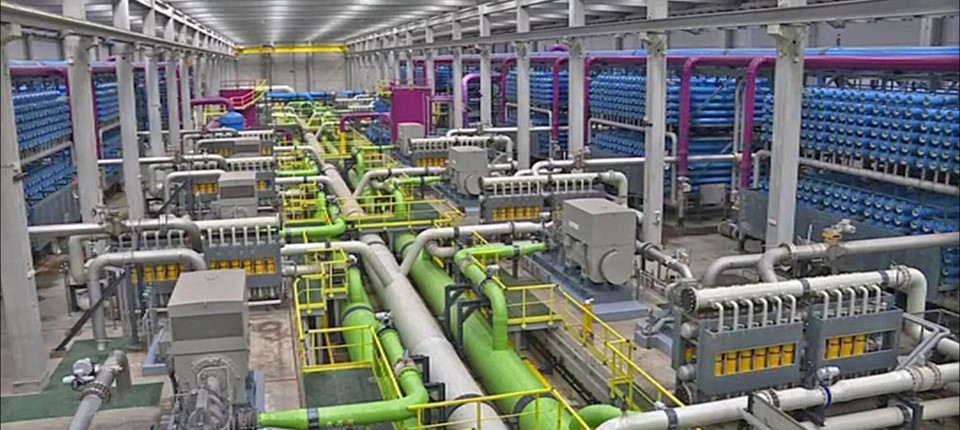 A water desalination plant in Spain